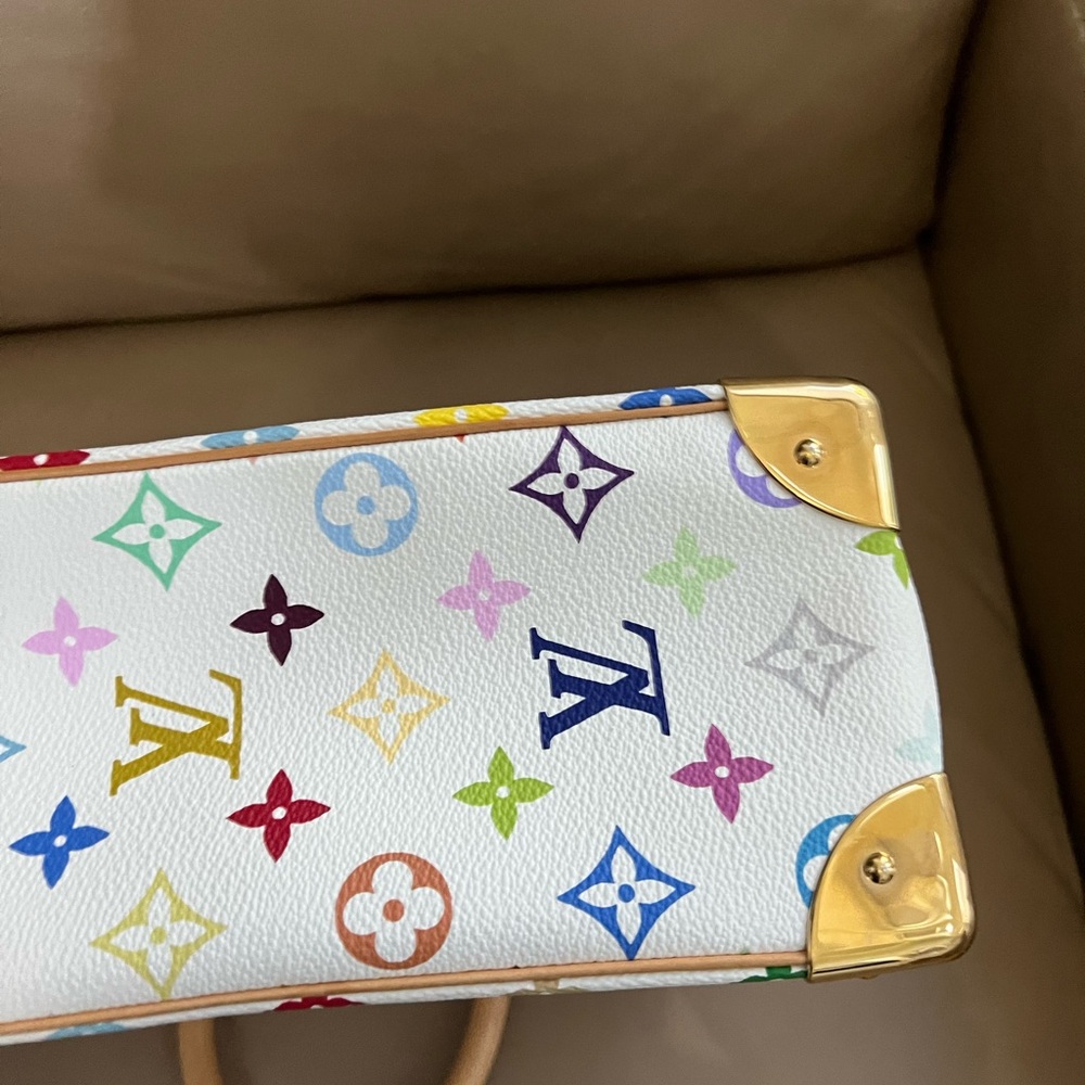 Authentic Louis Vuitton Multicolor Trouville Bag White - Picture 7 of 16